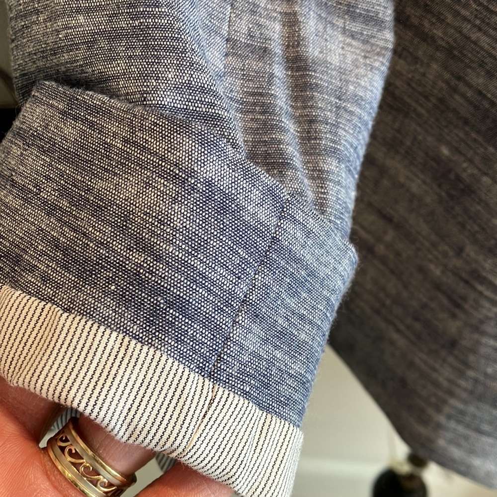 Fabulous navy with white lines Anthropologie Cartonnier cotton/spandex jacket - Picture 6 of 15